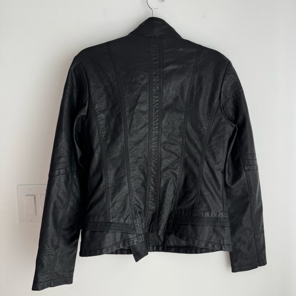 LA Coalition Faux Leather Jacket Women's Large‎ NEW - Picture 6 of 8
